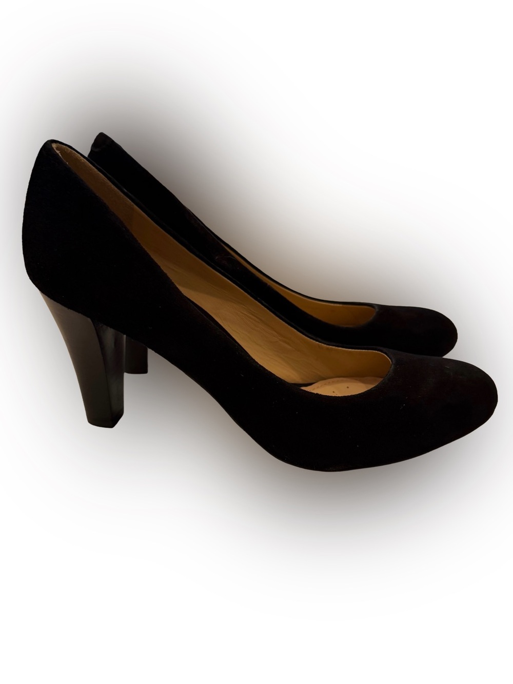 Geox Respira Mariele Black Suede Pumps Breathable, Sz US 8 EU 38 NEW!
